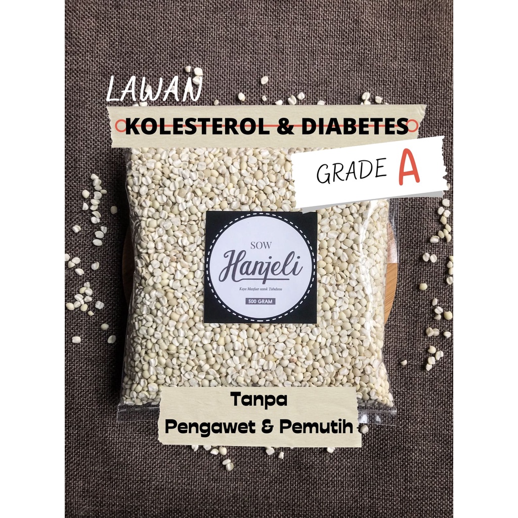 

Hanjeli SOW ( 500 gr ) Jali jali aceh lokal / hanjeli lokal / biji jali / pearl barley / biji barley