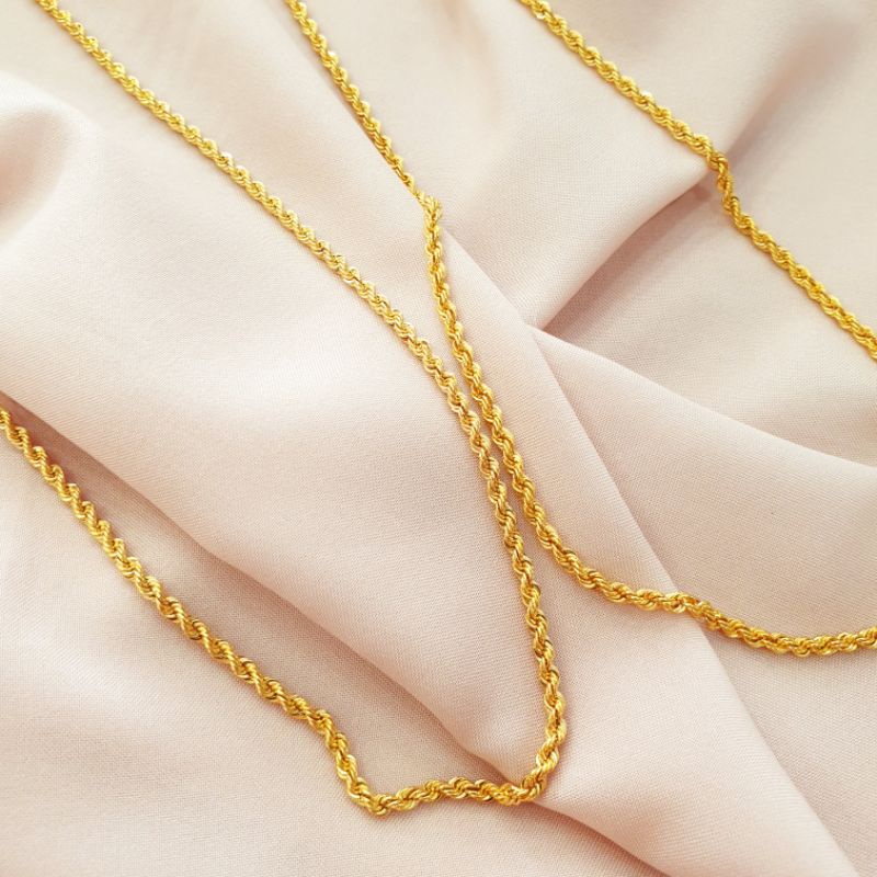 Kalung tambang korea emas asli kadar 375