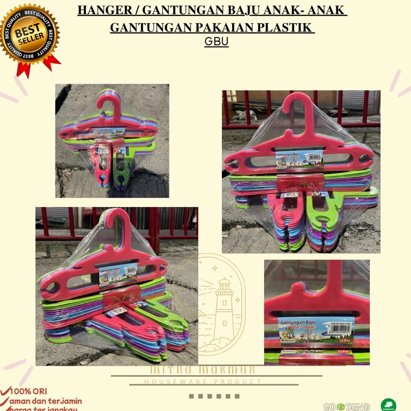 NEW!! GANTUNGAN BAJU / HANGER KIDDY H-001 / GANTUNGAN BAJU PLASTIK