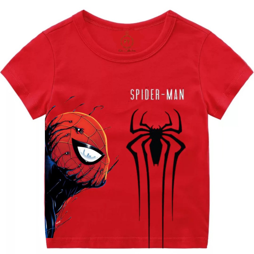 Rdkidzid Kaos Anak Laki Laki Baju Anak Cowok Atasan Pdk Anak Cowok Karakter Spider Face