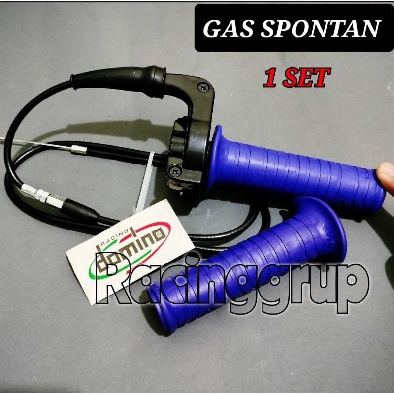 GAS SPONTAN YZ PLUS HANDGRIP ULIR BIRU UNIVERSAL TALI GAS 100CM(272)