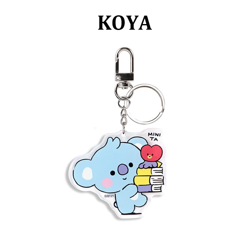 XiaoboACC Gantungan Kunci Motif Kartun BTS BT21 Kpop