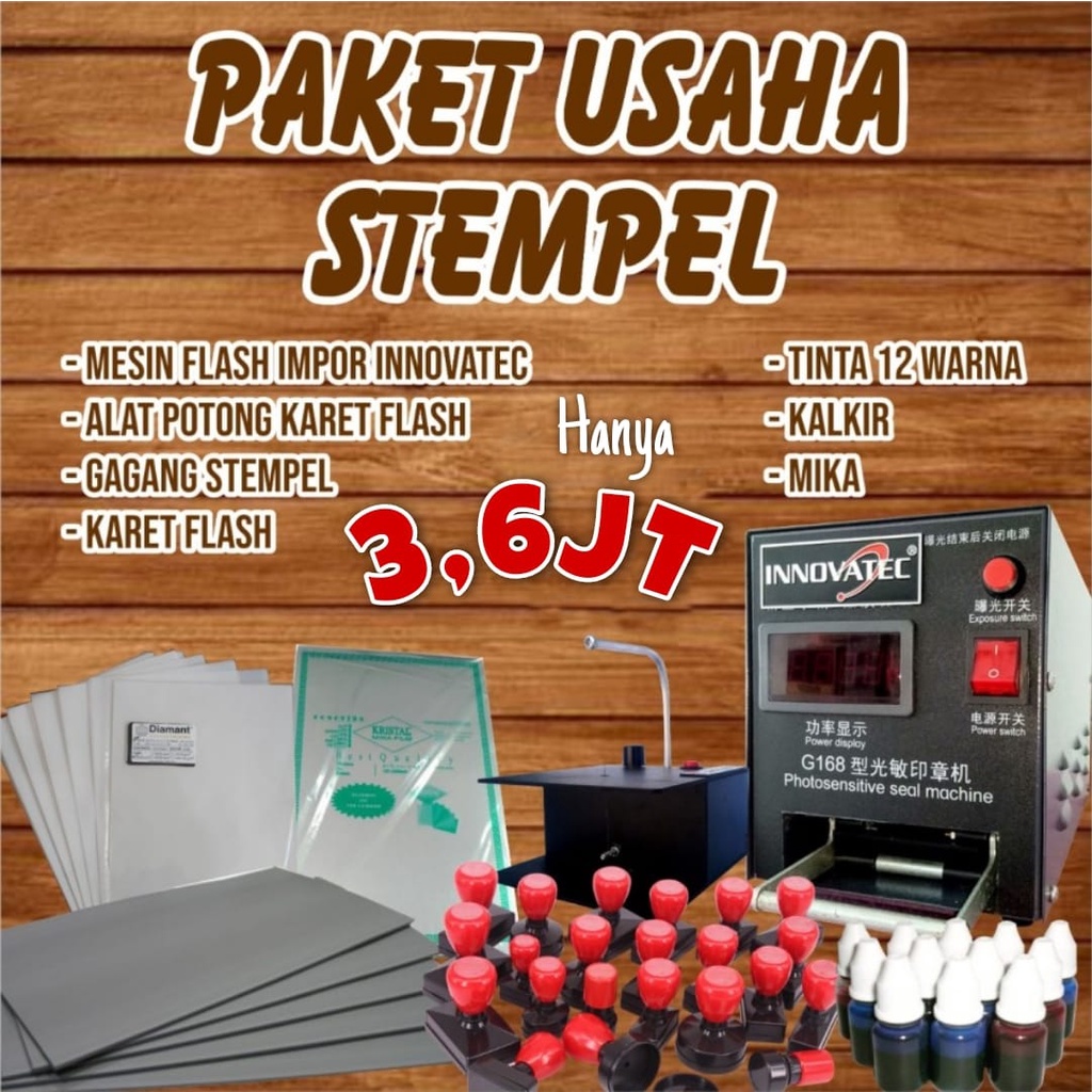 

Paket Hemat Mesin Stempel Flash 4 Lampu Premium Bahan Pembuat Stempel