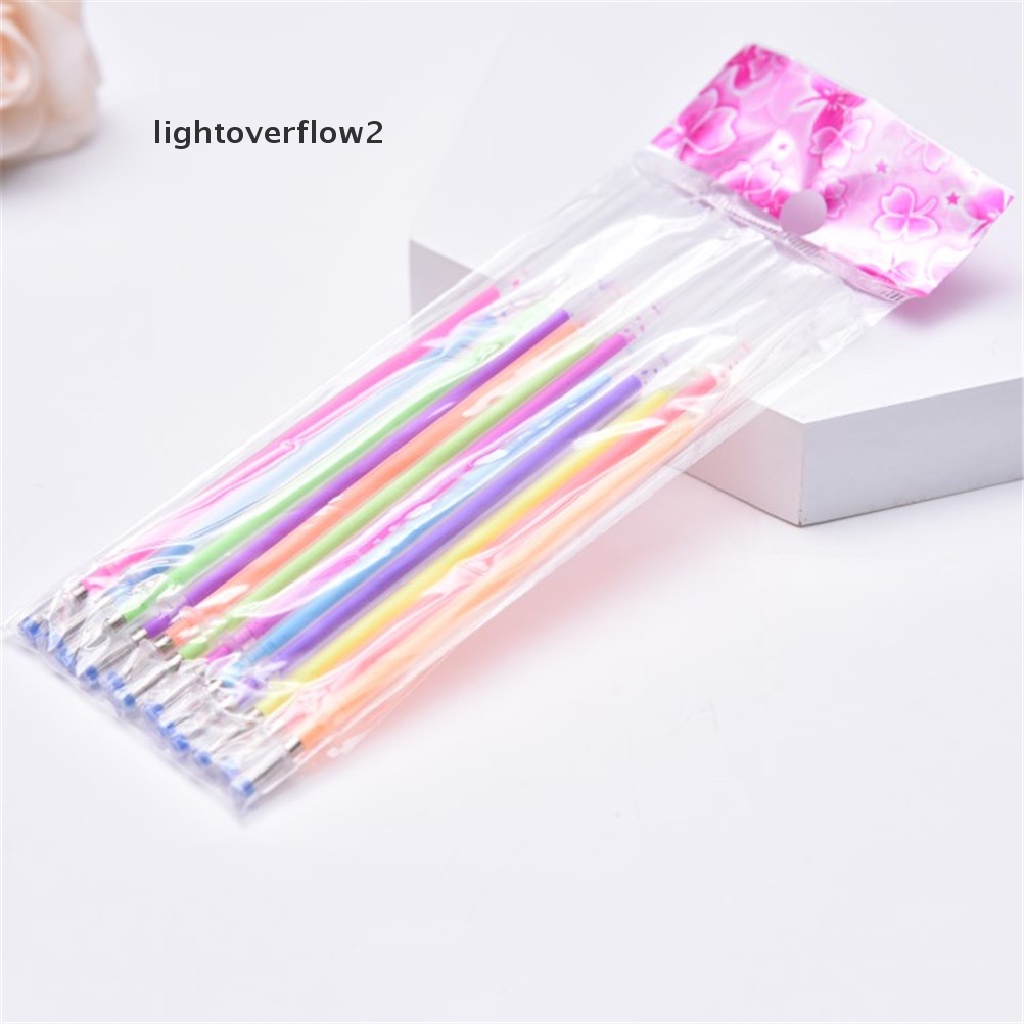 (lightoverflow2) 48pcs / Set Pulpen Gel Fluorescent Warna-Warni Neon 48pcsset Spidol Gel Rollerball Warna Pastel Neon Untuk Sketsamenggambar