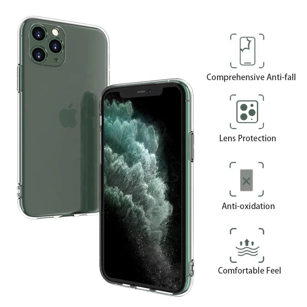 Case Cystral Soft Case IPHONE 5 5G 5S 6 6G 6S 6+ 6S+ 7 7+ 8 8+ SE 2 X XS MAX XR 11 12 13 14 PLUS PRO MAX Case TPU Bening Transparan
