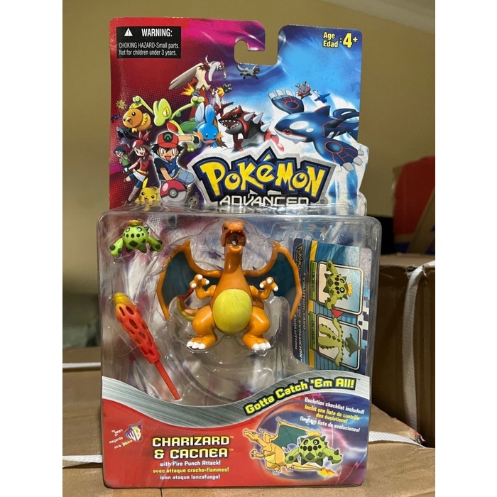 Hasbro 2003 Pokemon CHARIZARD &amp; CACNEA Figure Pokemon Advanced