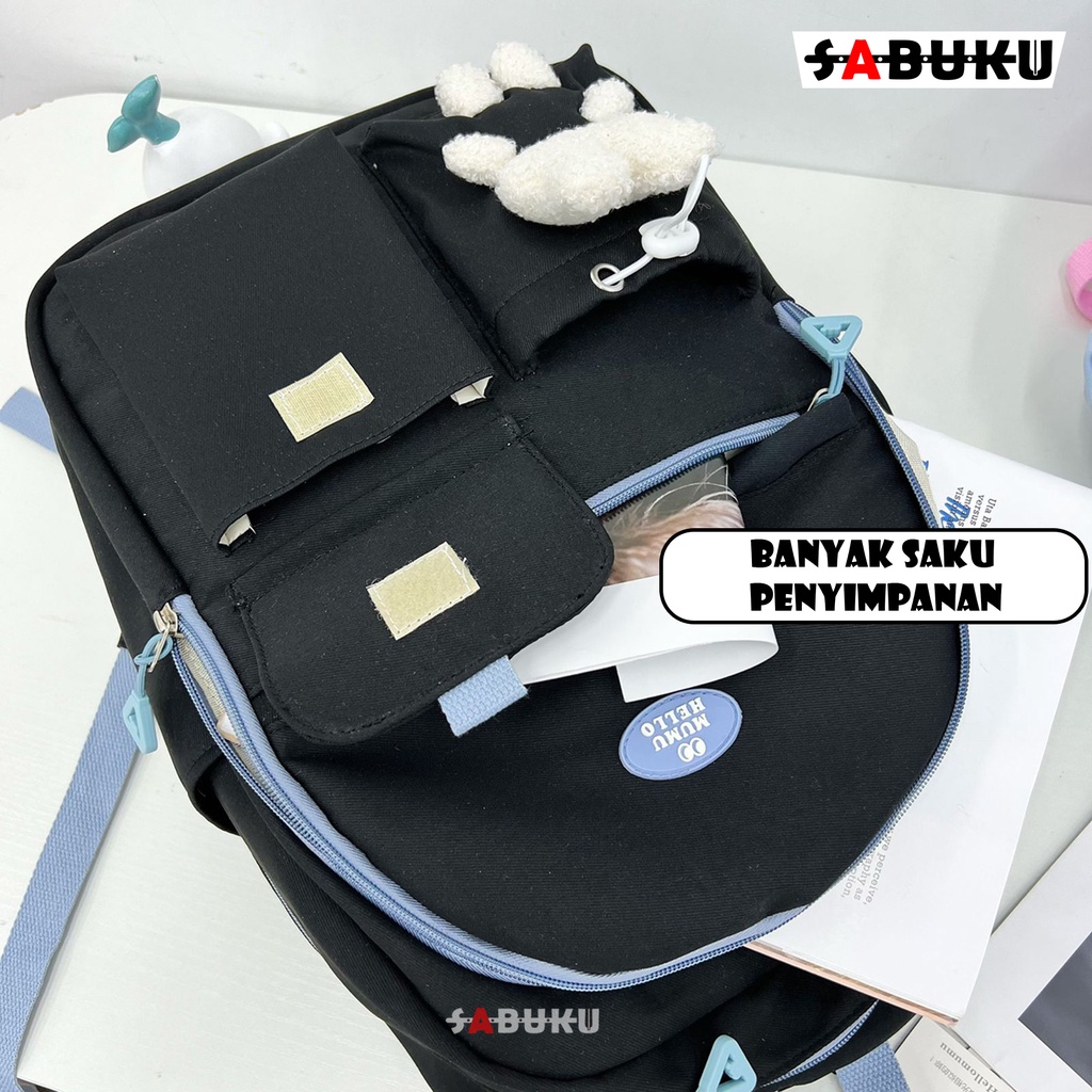 Tas Ransel Backpack Wanita Korea Multifungsi Sekolah Kekinian Tas Anak SD SMP Fashion Wanita - 269