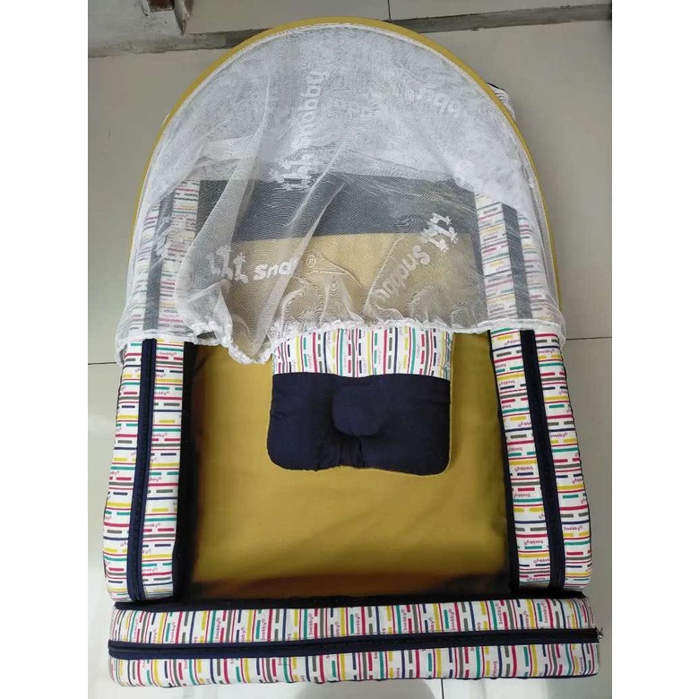 KASUR SNOBBY BAYI SET + KELAMBU LINE SERIES TPK 1691