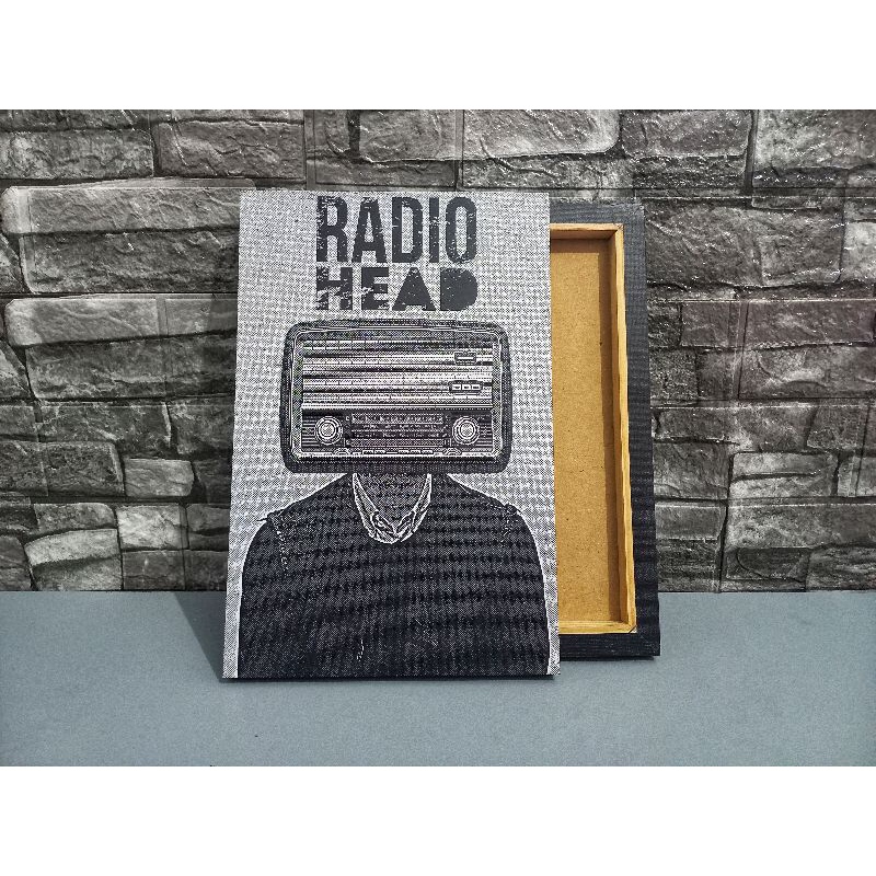 POSTER RANGKA KAYU "RADIO HEAD BAND"