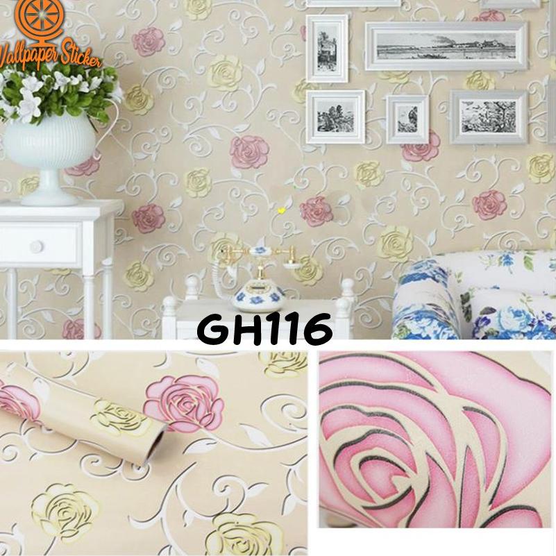 PCN.31Oc22ᶠ ▫ Wallpaper Sticker Dinding Aesthetic Salur Bintang Pink Gh079