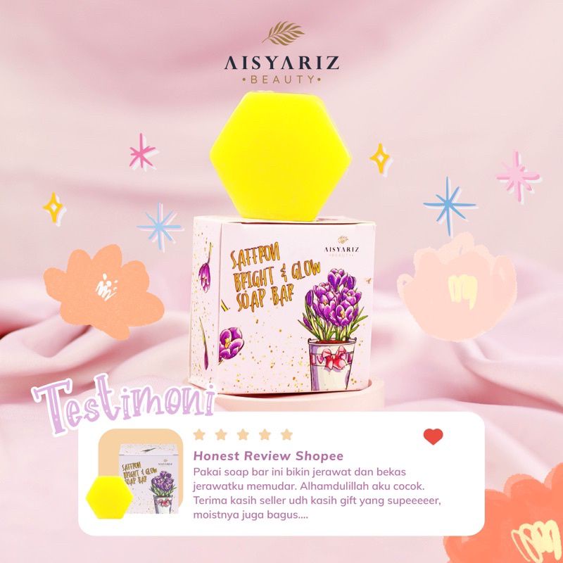 FREE GIFT‼️ [BPOM] SAFFRON BRIGHT &amp; GLOW SOAP BAR AISYARIZ BEAUTY