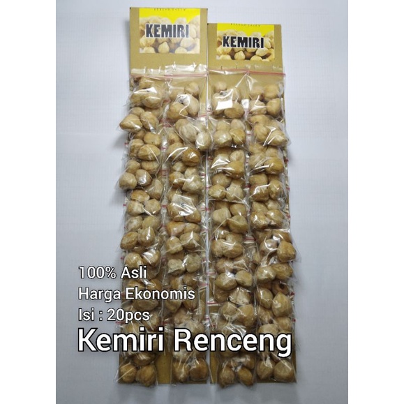 

Kemiri Rencengan Isi 20pcs Harga Ekonomis Kemasan Praktis 100% Asli