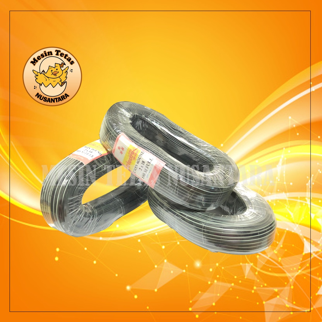 Kabel Listrik Serabut Ganda Tembaga ASLI 2 X 18 100 METER