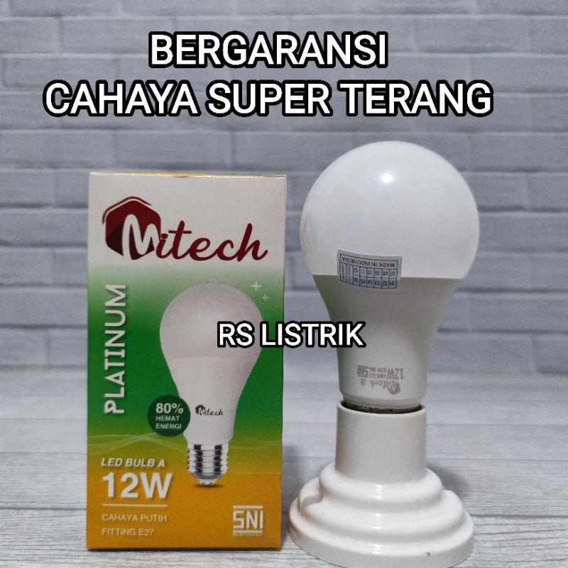 MITECH PLATINUM LAMPU LED A BULB 12W 12 WATT SNI