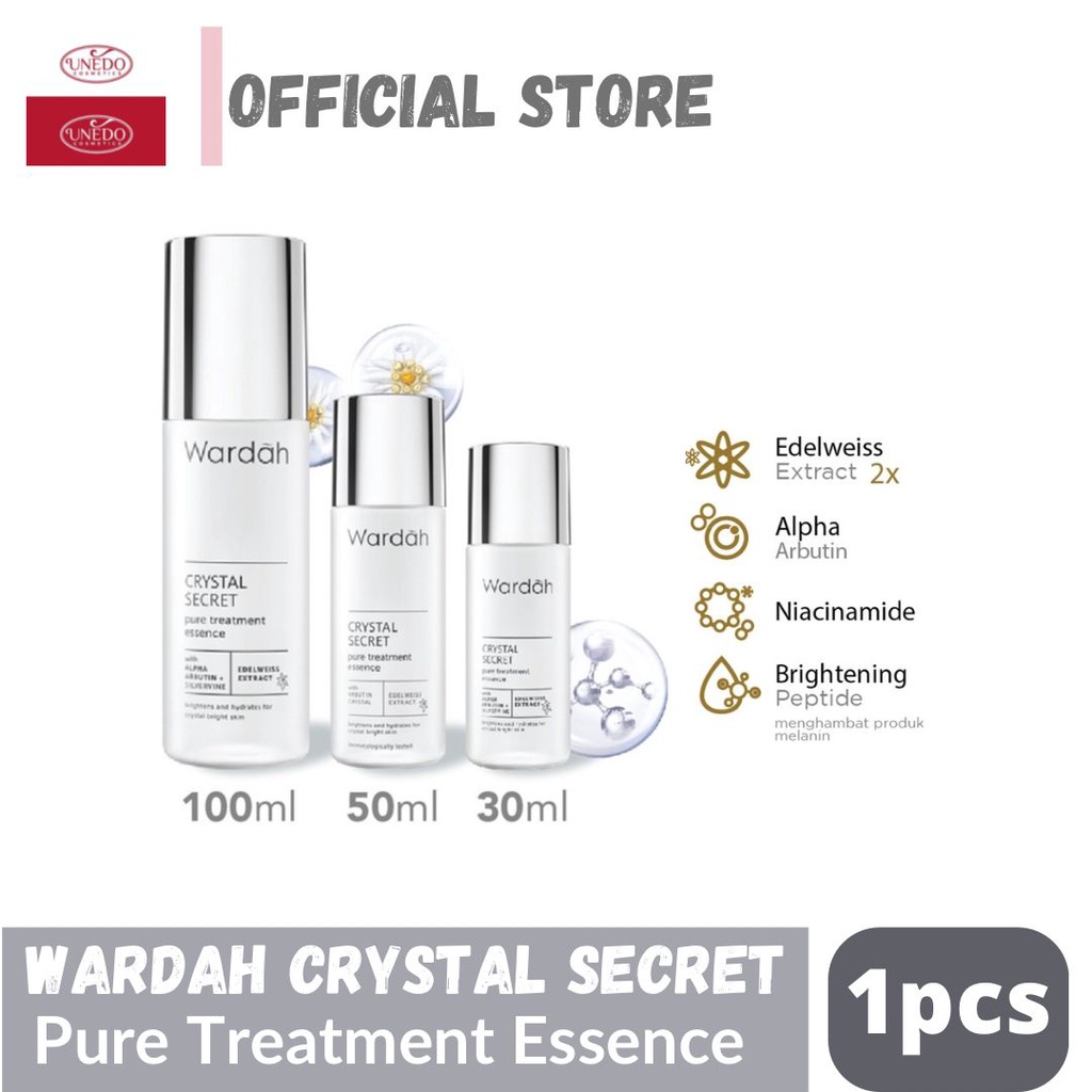 Wardah Crystal Secret Pure Treatment Essence - Essence untuk mencerahkan, menghidrasi, dan skin booster