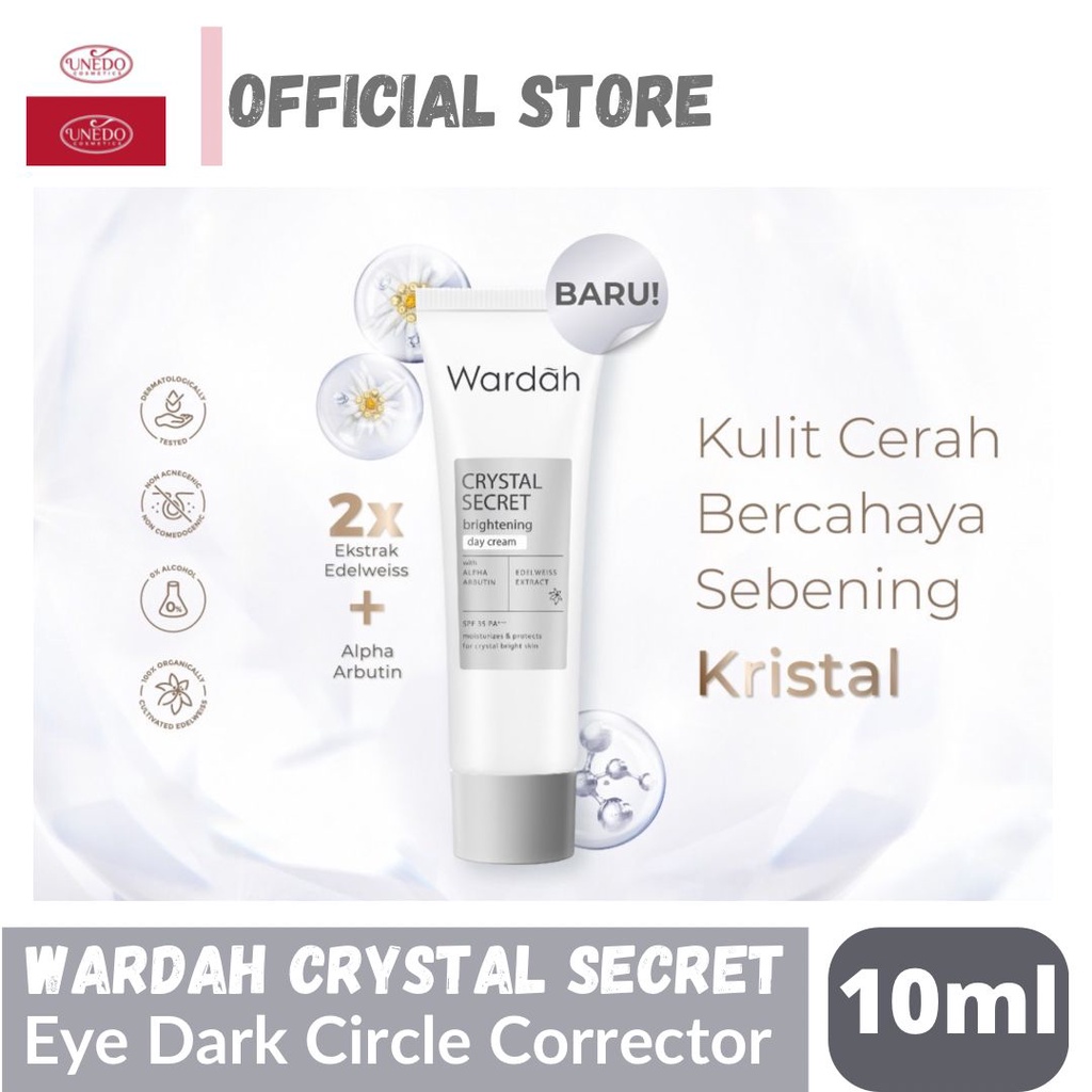 Wardah Crystal Secret Eyes Dark Circle Corrector 10 ml (krim mata pencerah)