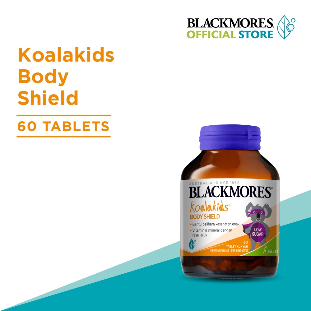 Blackmores Koalakids Body Shield 2 Tablet Sehari Mengandung Vit A, C, D3, E & Zinc (Suplemen Daya Ta