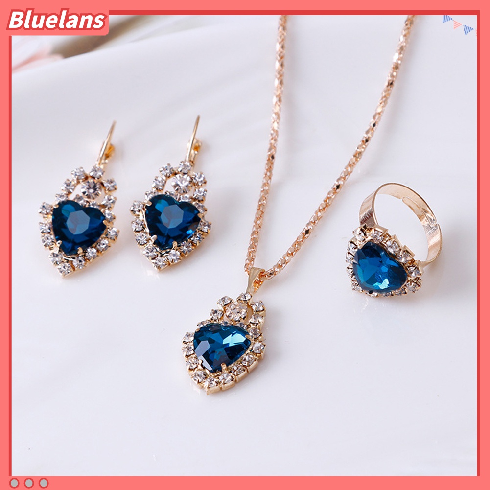 Kalung Liontin Berlian Imitasi Bentuk Hati Untuk Wanita