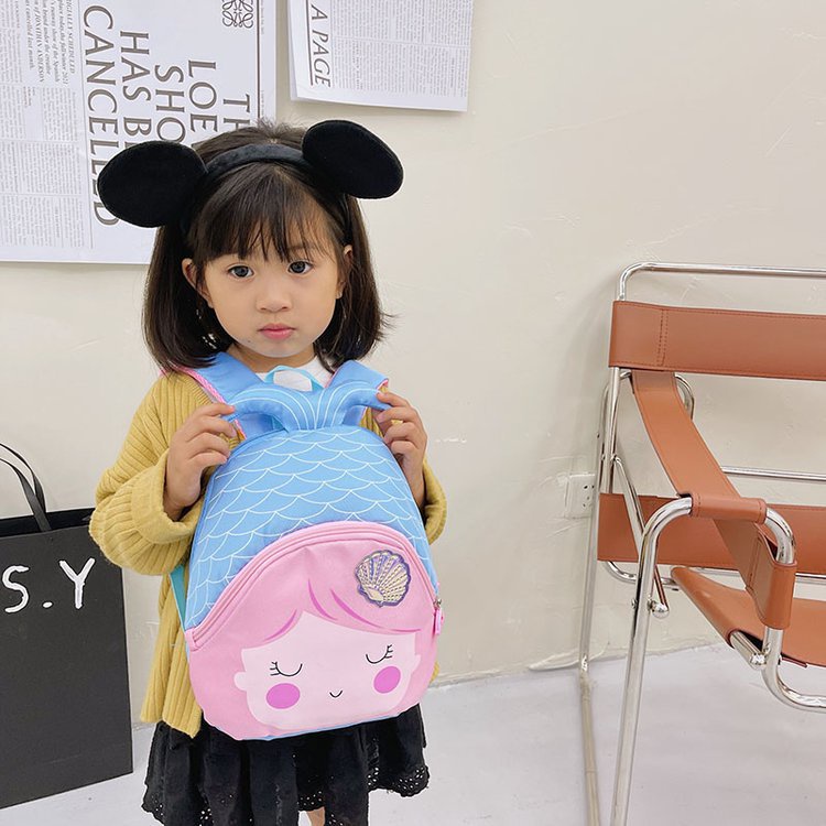 Tas Wanita  Ransel Anak Cute Mermaid Backpack Sekolah Import