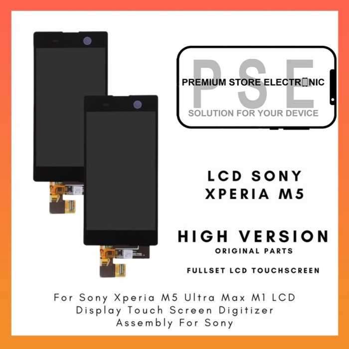 LCD Xperia M5 ORIGINAL Fullset Touchscreen Garansi 1 Bulan