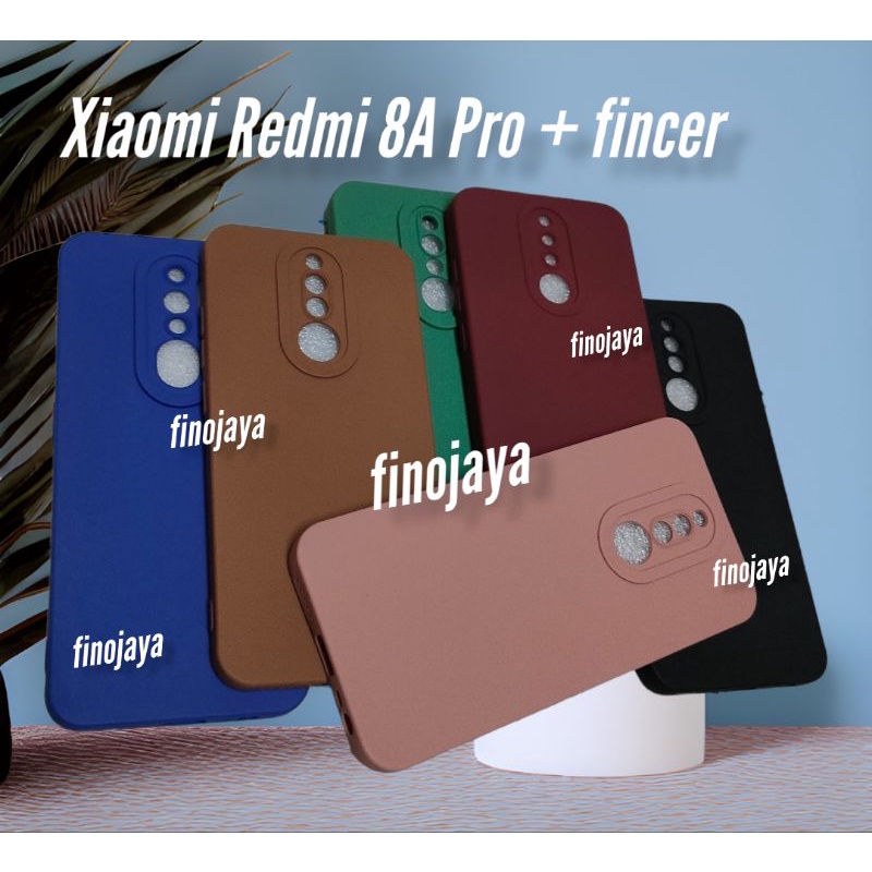 Case Macaron Xiaomi Redmi 8A Pro + Fincer Silikon Casing Selicon Softcase Pelindung Pro Camera