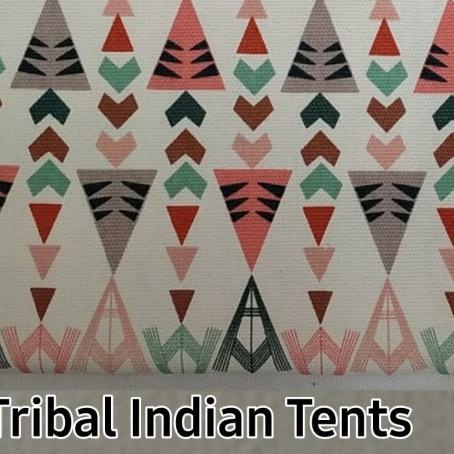 Kain Kanvas Motif Tribal Indian Tents