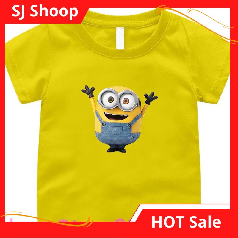 Kaos Anak Minion umur 2 - 7 tahun kaos anak unisex cewek cowok