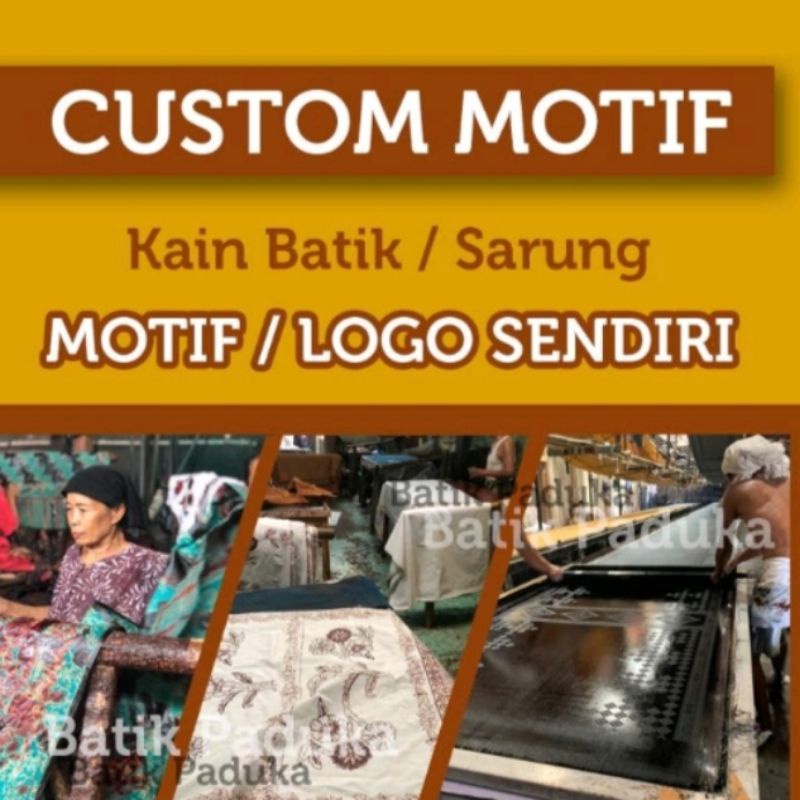 Custom Motif Sarung / Kain Batik / Seragam Motif Logo Sendiri Pondok Pesantren Acara Sesuai Pesanan