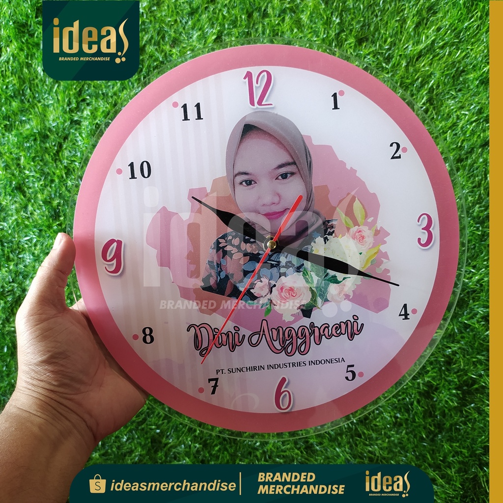 jam akrilik custom foto
