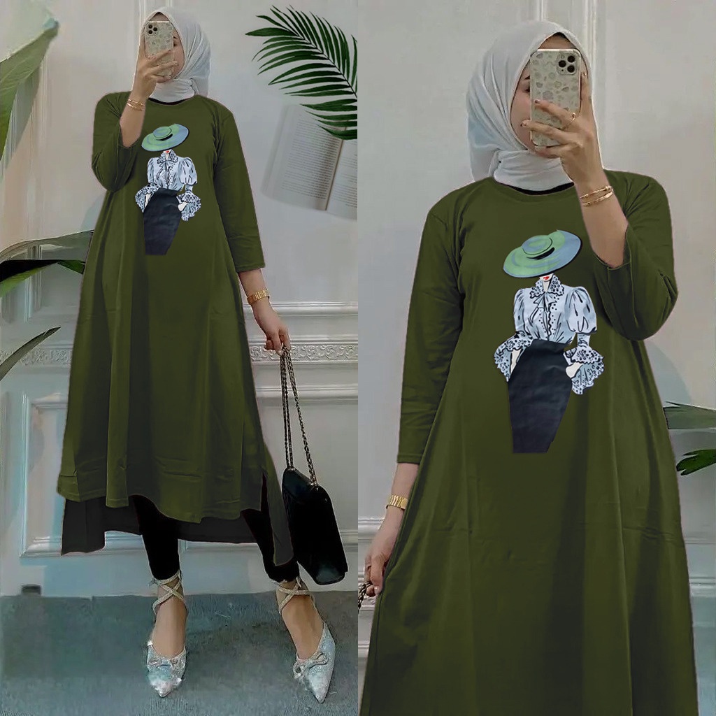 RILLO  - Gamis Midi Dress Classy Muslimah Terbaru