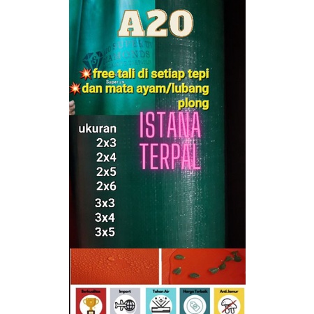 terpal a20 korea super uv ukuran 2.5x5