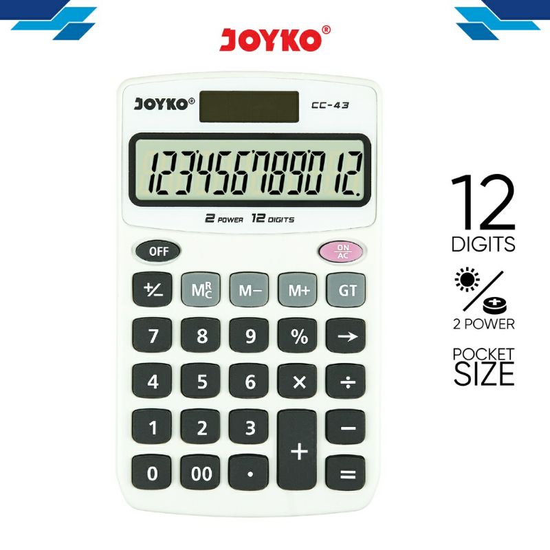 

JOYKO CC-43 Kalkulator Elektronik/Electronic Calculator (Ukuran Saku)