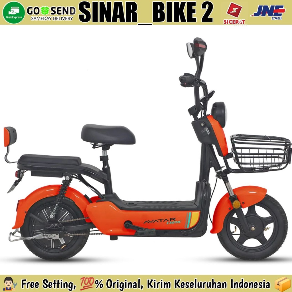 Sepeda Listrik Electric E Bike EXOTIC AVATAR 500 Watt Removable Batrey