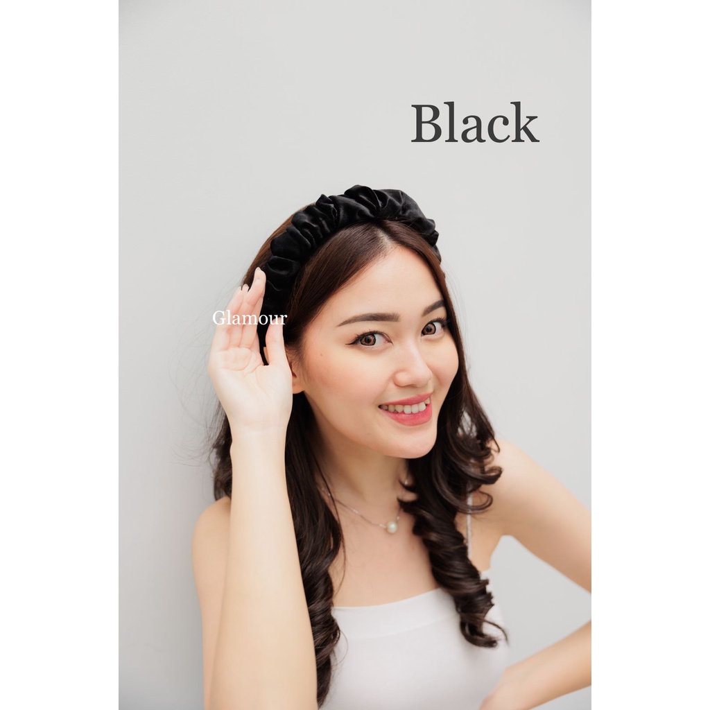 (COD) Headband JADORE import premium/bando scruncie BLUDRU VELVET PREMIUM ORIGINAL