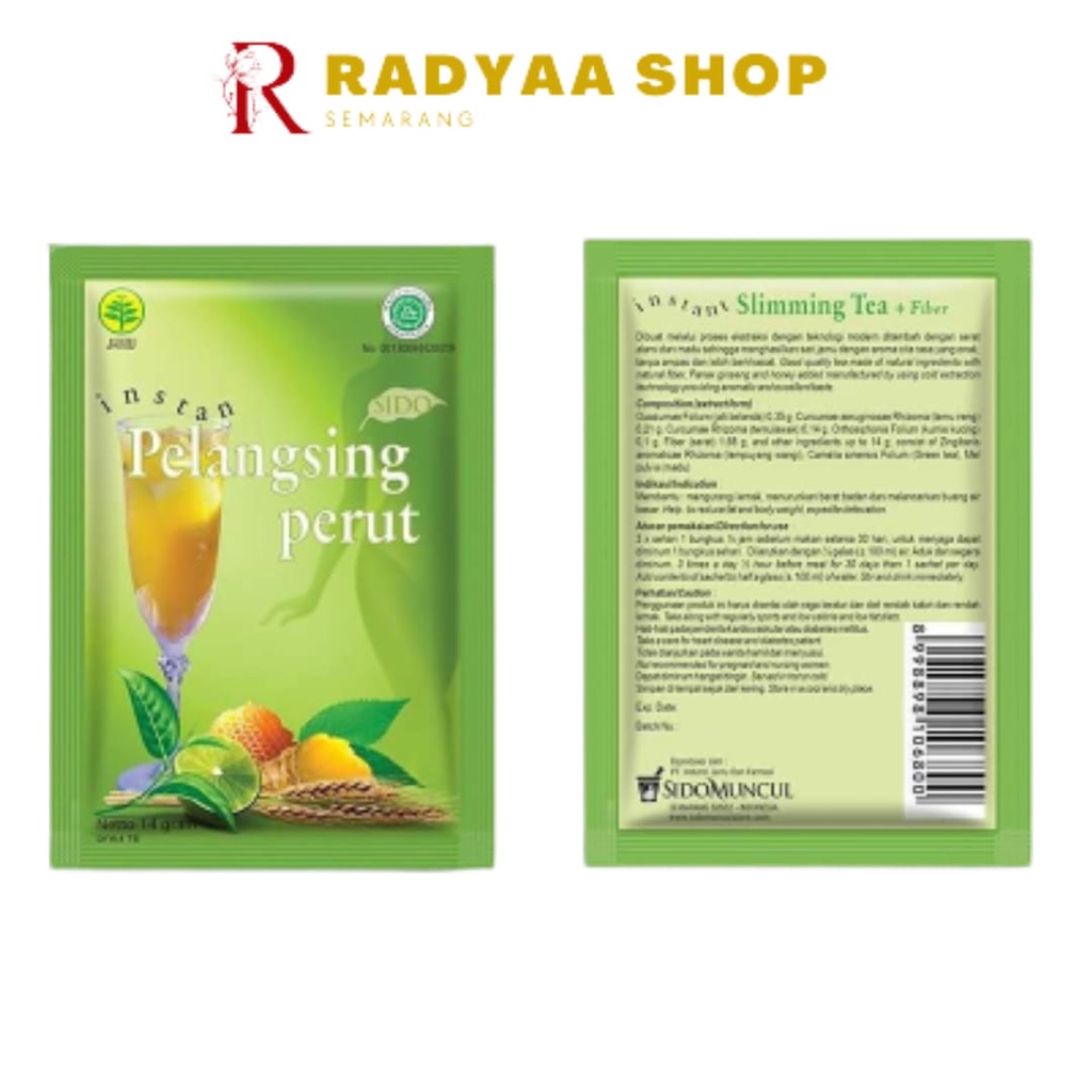 Jamu Pelangsing Perut Instan 5's - Menurunkan Berat Badan Tetap Ideal - Herbal Pelangsing Perut