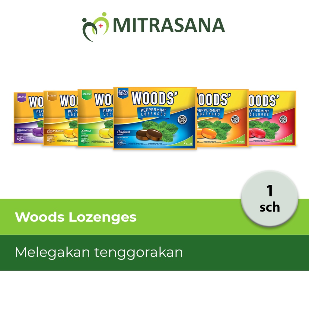 

Woods Lozenges Sachet isi 6 Butir/Sachet 1 Box Isi 15 Sachet