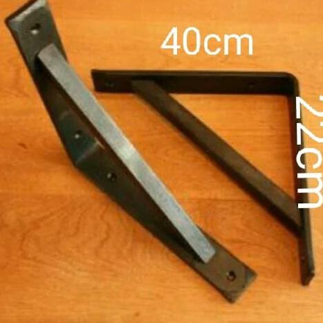 ー siku L papan ambalan,siku penyangga siku rak besi 40cm  per 1 pcs Terkini`