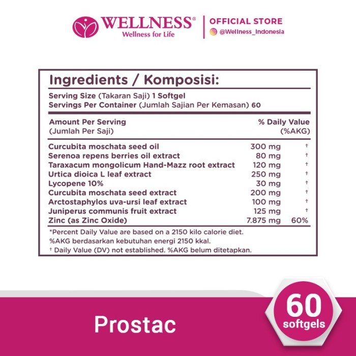 Wellness Prostac 60 Softgels