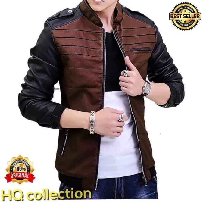 JAKET KULIT PRIA ORIGINAL IMPORT KEREN CASUAL JAKET COWOK TERBARU FRG8464FD
