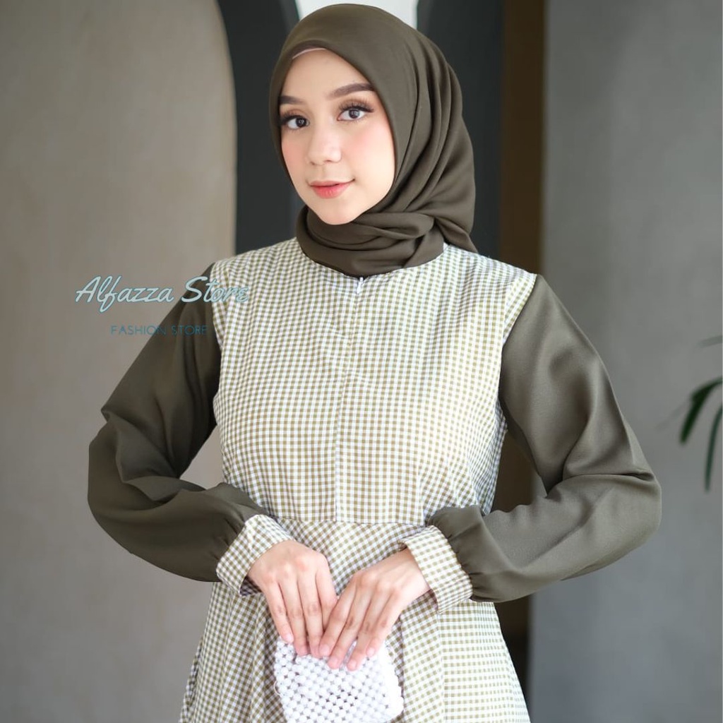 ALFAZZA STORE - savina maxi kotak kotak - gamis kotak kotak - dress dewasa kotak kotak - dress motip kotak kotak - gamis kotak kotak terbaru - gamis kotak - termurah - bisa cod - gamis premium - jumbo - ld besar - bigsize - DRESS