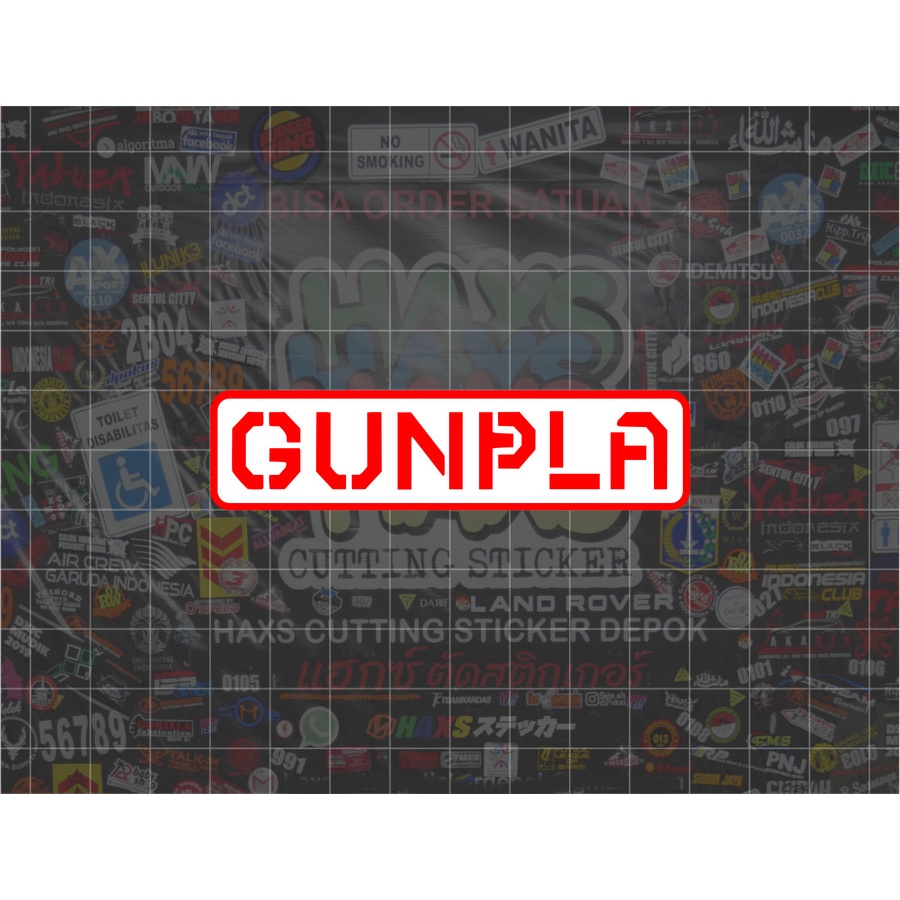 Cutting Sticker Gunpla Ukuran 8 Cm Untuk Motor Mobil