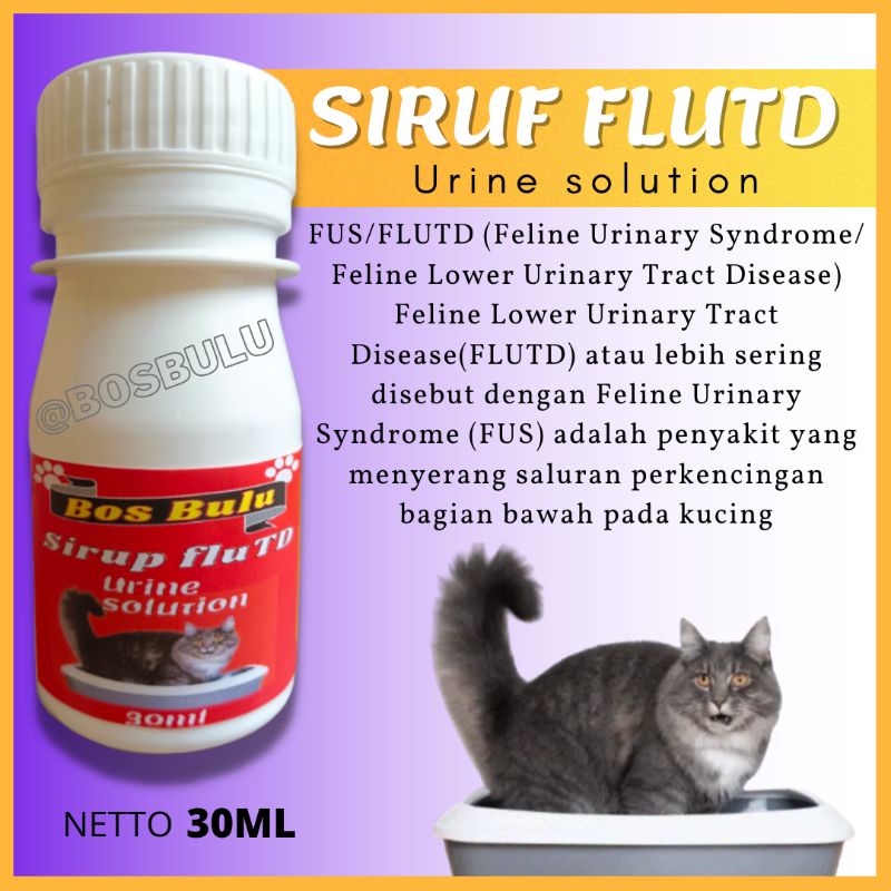 sirup flutd obat susah pipis berdarah tidak lancar batu ginjal kucing 30ml