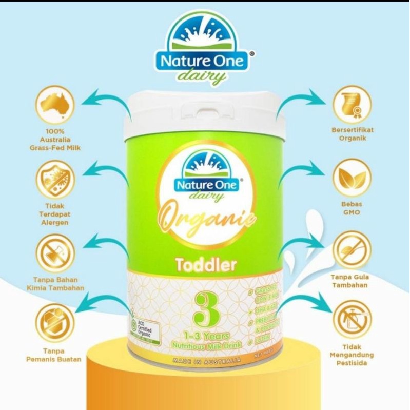 Susu Nature One Dairy Organic Baby Formula Step 1/2/3/4 450gram/900gram