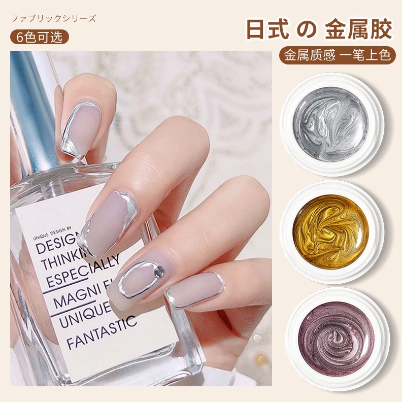 Painting Gel Gold Silver Rosegold Liner Cat Kuku UV Kutek KU044