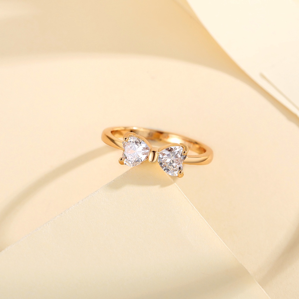 Y795 [COD✔]Cincin Emas Pita Kristal Fashion Aksesoris Korea