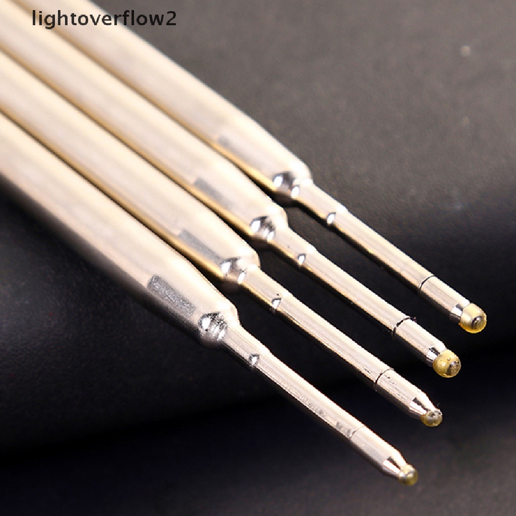 (lightoverflow2) 10pcs / Set Bolpoin 0.5mm G2 Bahan Metal Warna Biru / Hitam Untuk Stationery Sekolah / Kantor