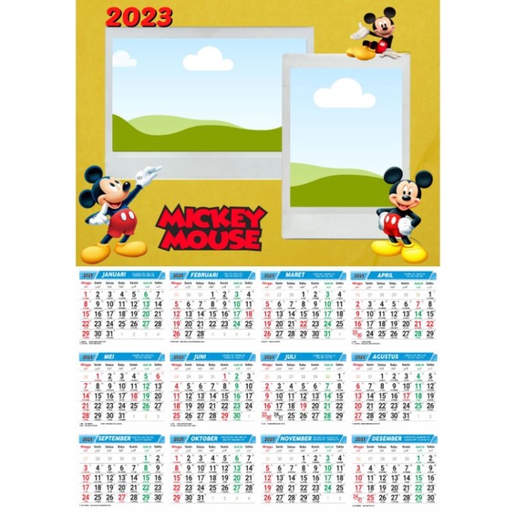 

KALENDER FOTO 2023 TEMA KARTUN MINIM ORDER 2 LEMBAR