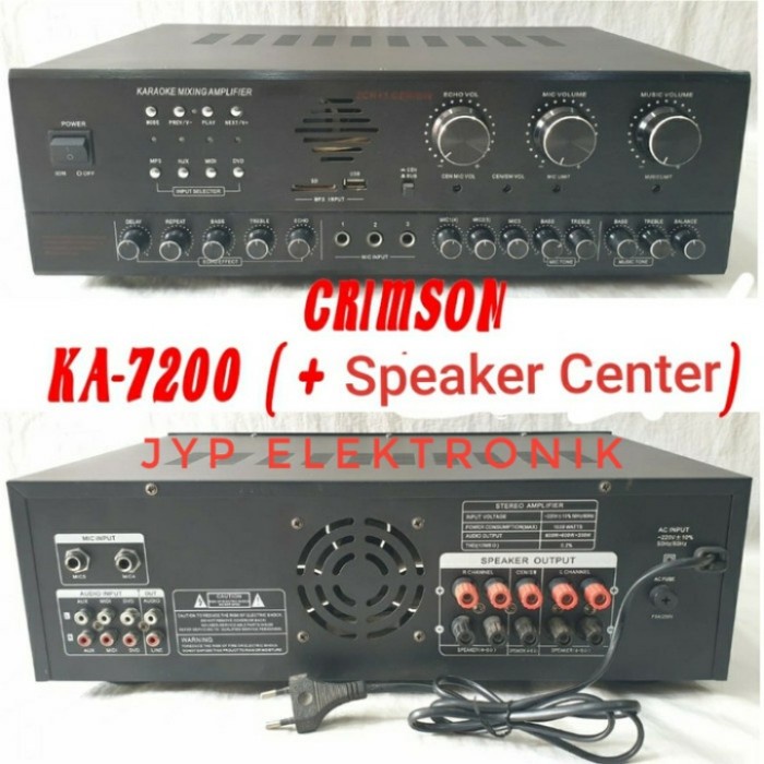 Wtb003 Power Amplifier Crimson 1500 Watt Ka-7200 Populer