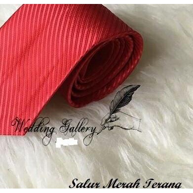 Dasi Pria / Dasi Panjang / Dasi Motif Merah / Dasi Salur Merah / 3inch - Merah