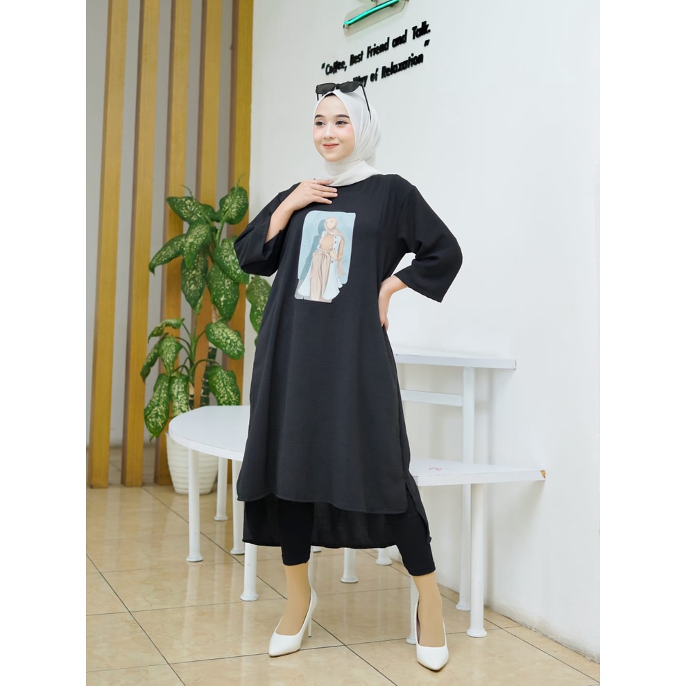 WickyCollection - Long Tunik Terbaru Long Tunik DM3 tunik wanita modern Long tunik import Long tunik kekinian Long tunik kaos Long tunik jumbo